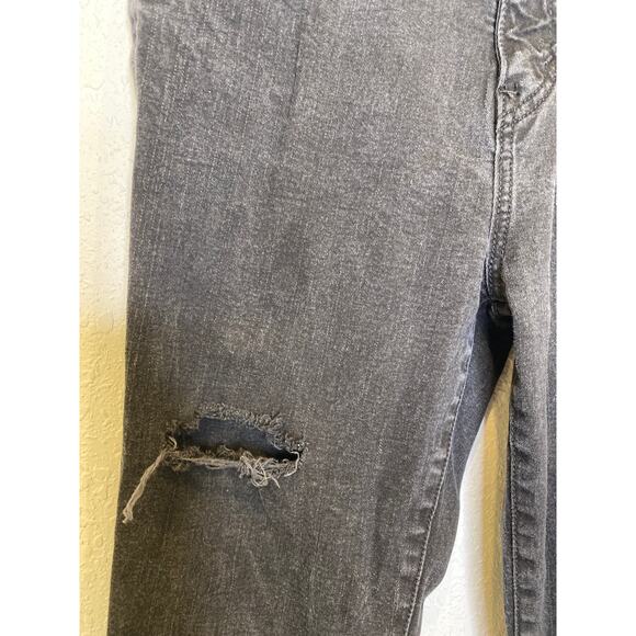 Levi’s Perfectly Slimming Bootcut 512 Sz 10M Distressed Cotton Stretchy Charcoal - Picture 2 of 16